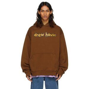 Like New Drew House Cartoon Font Brown Hoodie Sweatshirt,  Medium